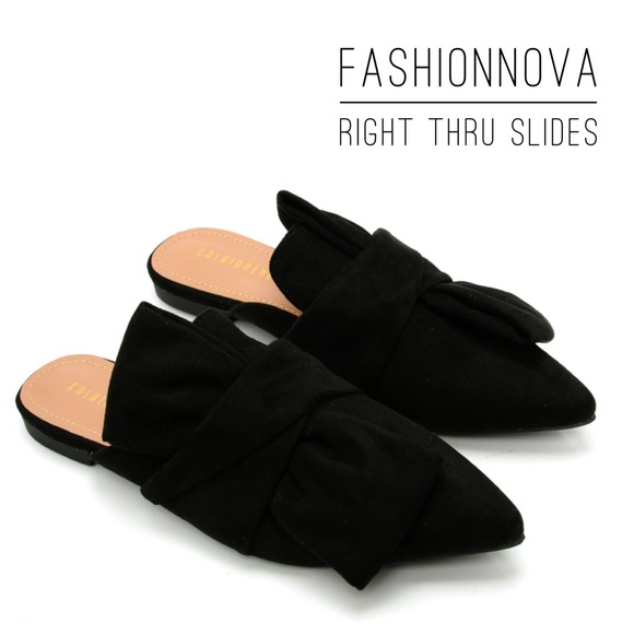 Fashion Nova Shoes - Right Thru Slides by Fashionnova- Sz. 10